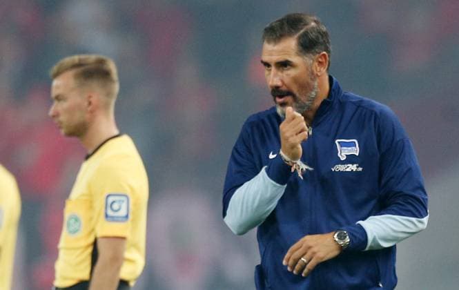 Cristian Fiel Coach, Hertba BSC Berlin 31 08 2024, Football, 2 Bundesliga, FC Kaiserslautern Hertha BSC Berlin, Matchday 4, Season 2024 25, Fritz Walter Stadion, Kaiserslautern, Germany, Photo Michael Deines PROMEDIAFOTO, DFB DFL regulations prohibit any use of photographs as image sequences and or quasi video FC Kaiserslautern Hertha BSC Berlin