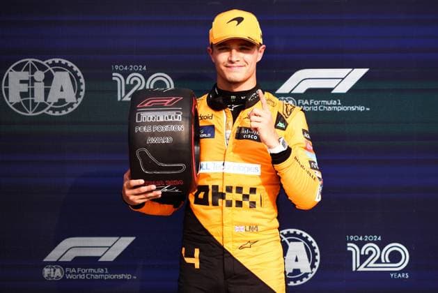 F1 Italian Grand Prix Lando Norris of McLaren wins pole position during the qualifying session ahead of the Italian Formula One Grand Prix at Autodromo Nazionale Monza circuit, in Monza on August 31, 2024. Monza Italy  Copyright: xBeataxZawrzelx originalFilename:zawrzel-f1italia240831_npJXJ.jpg