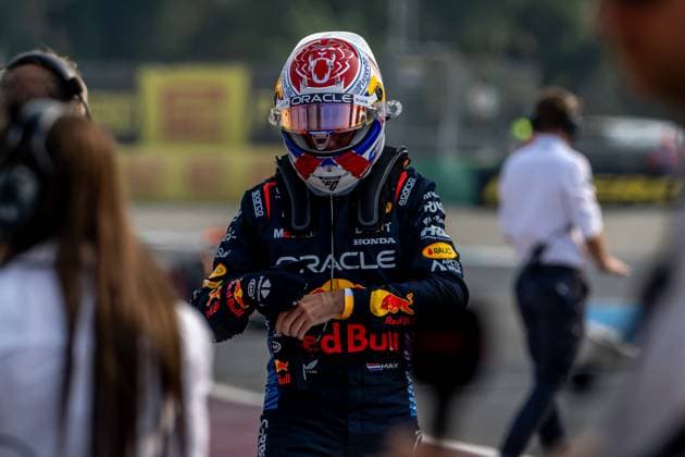 MONZA, ITALY: Max Verstappen, racing for the Red Bull Racing team during the 2024 Formula 1 Italian Grand Prix at the Monza Circuit in Monza, Italy