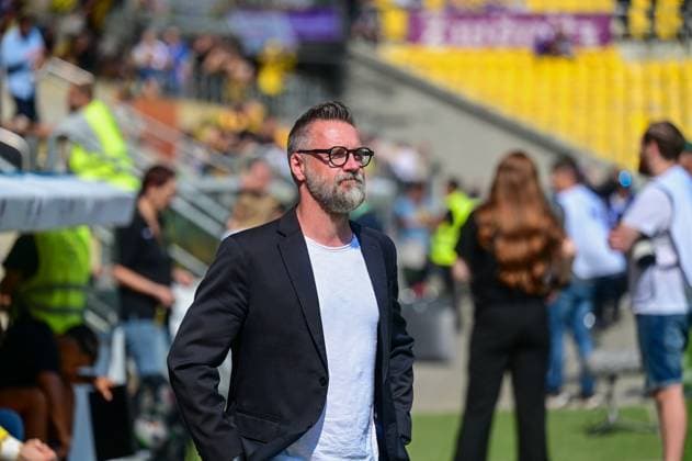 3 Liga Alemannia Aachen FC Erzgebirge Aue on 31 08 2024 at the Tivoli n in Aachen Managing Director and Sports Director Sascha Eller Aachen AE