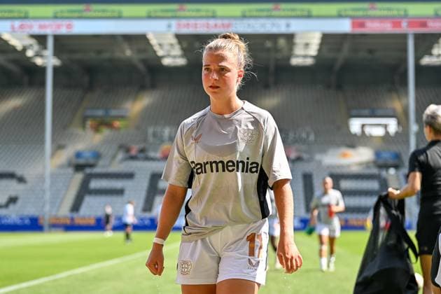 Kristin Koegel Bayer 04 Leverkusen, 11 GER, SC Freiburg Bayer 04 Leverkusen, Women Football, Google Pixel Women Bundesliga, 1 Matchday, Season 2024 2025, 31 08 2024 DFB REGULATIONS PROHIBIT ANY USE OF PHOTOGRAPHS AS IMAGE SEQUENCES AND OR QUASI VIDEO GER, SC Freiburg Bayer 04 Leverkusen, Women Football, Google Pixel Women Bundesliga, 1 Matchday, Season 2024 2025, 31 08 2024 Freiburg Copyright: xEibner-Pressefoto ThomasxHessx EP_THS