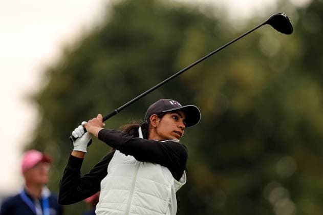 2024 KPMG Women s Irish Open - Pro Am, Carton House, Kildare 1 9 2024 Diksha Dagar tees off the 5th Diksha Dagar tees off the 5th 1 9 2024  Copyright: x INPHO BenxBradyx BB4_5405