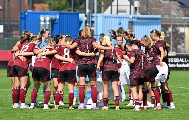 01 09 2024 Soccer Season 2024 2025 2 Women Soccer Bundesliga 01 Matchday 1 FC Nürnberg FCN Club Clubfrauen FC Union Berlin FCU SVW Sportfoto Zink xwoxzix Team Circle Team Team FCN