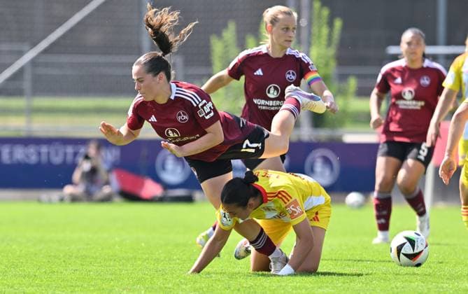 01 09 2024 Soccer Season 2024 2025 2 Women Soccer Bundesliga 01 Matchday 1 FC Nürnberg FCN Club Clubfrauen FC Union Berlin FCU SVW Sportfoto Zink xwoxzix Jonna Brengel 17, 1 FC Nürnberg FCN Athanasia Moraitou 77, 1 FC Union Berlin