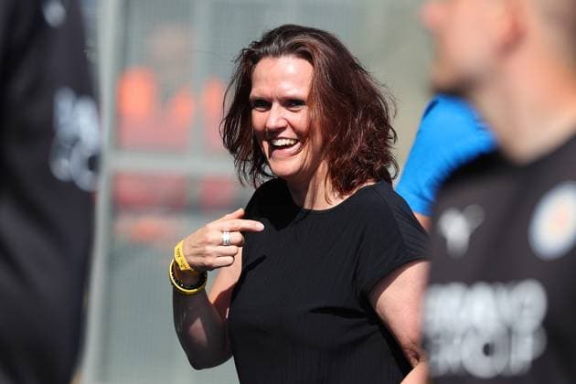 Braunschweig vs Karlsruhe, 2 BL Braunschweig, 01 09 2024, FOOTBALL Eintracht Braunschweig vs Karlsruher SC, 2 BL, Season 2024 25 Eintracht Braunschweig President Nicole Kumpis Braunschweig