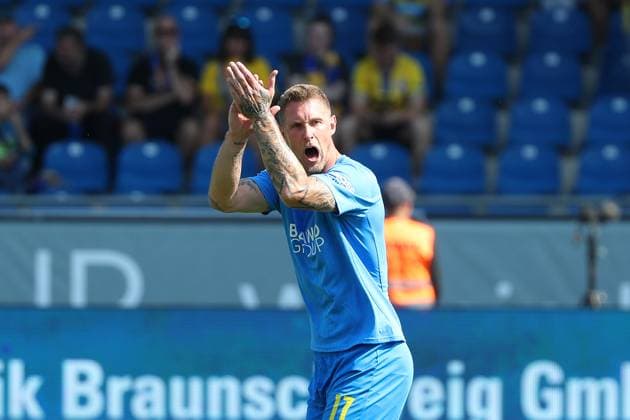 Braunschweig vs Karlsruhe, 2 BL Braunschweig, 01 09 2024, FOOTBALL Eintracht Braunschweig vs Karlsruher SC, 2 BL, Season 2024 25 Sebastian Polter Eintracht Braunschweig Braunschweig