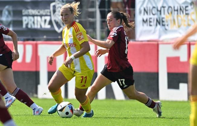 01 09 2024 Soccer Season 2024 2025 2 Women Soccer Bundesliga 01 Matchday 1 FC Nürnberg FCN Club Clubfrauen FC Union Berlin FCU SVW Sportfoto Zink xwoxzix Dina Sophia Orschmann 11, 1 FC Union Berlin Jonna Brengel 17, 1 FC Nürnberg FCN