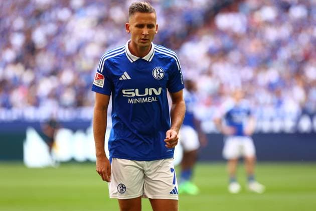 Paul Seguin FC Schalke 04 FC Schalke 04 vs 1 FC Koeln, Football, 2 Bundesliga, Matchday 4, Season 2024 2025, 01 09 2024 Photo kolbert press Ant Palmer Veltins Arena NRW Germany Copyright: xkolbert-press AntxPalmerx