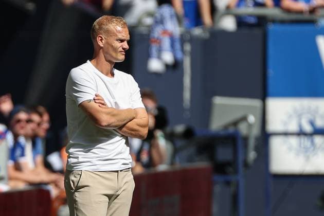 2 Bundesliga FC Schalke 04 1 FC Köln on 01 09 2024 in the Veltins Arena at Schalke Coach Karel Geraerts Schalke pensive MH