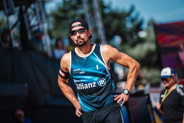 Beach volleyball men Allianz German Beach Tour German Beach Volleyball Championship 2024 01 09 2024 Jonathan Erdmann Timmendorfer Strand Ahmann Hager Arena Schleswig Holstein Germany