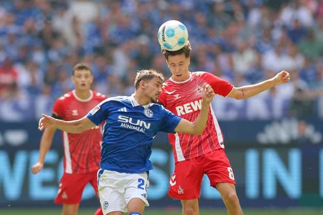 Ilyes Hamache FC Schalke 04 and Denis Husein Basic 1 FC Koeln battle for the ball, 2 Bundesliga, FC Schalke 04 vs 1 FC Köln, Veltins Arena, September 1, 2024 in Gelsenkirchen, Germany Photo by Marco Steinbrenner DeFodi Images Ilyes Hamache FC Schalke 04 and Denis Husein Basic 1 FC Koeln battle for the ball, 2 Bundesliga, FC Schalke 04 vs 1 FC Köln, Veltins Arena, September 1, 2024 in Gelsenkirchen, Germany Photo by Marco Steinbrenner DeFodi Images DFB DFL REGULATIONS PROHIBIT ANY USE OF PHOTOGRAPHS AS IMAGE SEQUENCES AND OR QUASI VIDEO Defodi 700 schalke koeln 20240901 011 Defodi-700 DFB DFL REGULATIONS PROHIBIT ANY USE OF PHOTOGRAPHS AS IMAGE SEQUENCES AND OR QUASI-VIDEO.