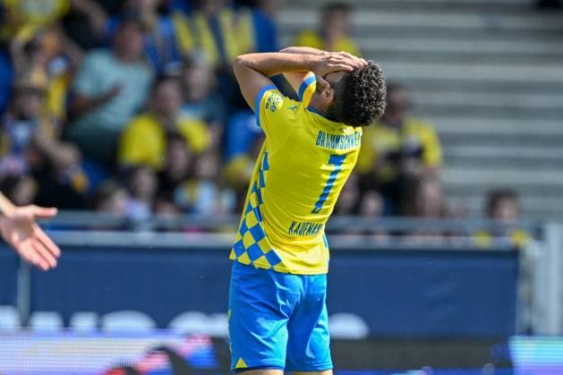 2 Liga Eintracht Braunschweig Karlsruher SC on 01 09 2024 at Eintracht Stadion in Braunschweig Fabio Kaufmann Braunschweig dissatisfied, disappointed, disappointed, dejected MT