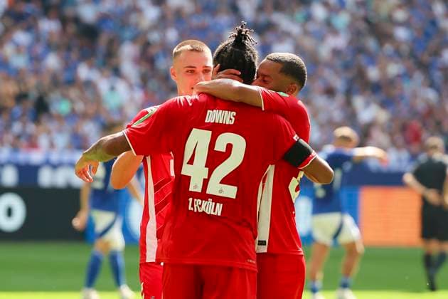 Damion Downs 1 FC Koeln celebrates his goal with teammates, 2 Bundesliga, FC Schalke 04 vs 1 FC Köln, Veltins Arena, September 1, 2024 in Gelsenkirchen, Germany Photo by Marco Steinbrenner DeFodi Images Damion Downs 1 FC Koeln celebrates his goal with teammates, 2 Bundesliga, FC Schalke 04 vs 1 FC Köln, Veltins Arena, September 1, 2024 in Gelsenkirchen, Germany Photo by Marco Steinbrenner DeFodi Images DFB DFL REGULATIONS PROHIBIT ANY USE OF PHOTOGRAPHS AS IMAGE SEQUENCES AND OR QUASI VIDEO Defodi 700 schalke koeln 20240901 021 Defodi-700 DFB DFL REGULATIONS PROHIBIT ANY USE OF PHOTOGRAPHS AS IMAGE SEQUENCES AND OR QUASI-VIDEO.