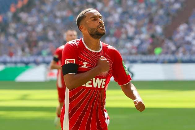 Linton Maina 1 FC Koeln celebrates his goal for 0 2, 2 Bundesliga, FC Schalke 04 vs 1 FC Köln, Veltins Arena, September 1, 2024 in Gelsenkirchen, Germany Photo by Marco Steinbrenner DeFodi Images Linton Maina 1 FC Koeln celebrates after scoring his teams second goal, 2 Bundesliga, FC Schalke 04 vs 1 FC Köln, Veltins Arena, September 1, 2024 in Gelsenkirchen, Germany Photo by Marco Steinbrenner DeFodi Images DFB DFL REGULATIONS PROHIBIT ANY USE OF PHOTOGRAPHS AS IMAGE SEQUENCES AND OR QUASI VIDEO Defodi 700 schalke koeln 20240901 025 Defodi-700 DFB DFL REGULATIONS PROHIBIT ANY USE OF PHOTOGRAPHS AS IMAGE SEQUENCES AND OR QUASI-VIDEO.