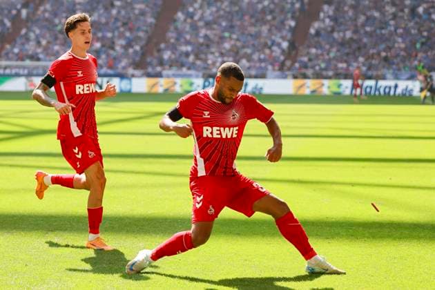 Linton Maina 1 FC Koeln celebrates his goal for 0 2 with Denis Husein Basic 1 FC Koeln , 2 Bundesliga, FC Schalke 04 vs 1 FC Köln, Veltins Arena, September 1, 2024 in Gelsenkirchen, Germany Photo by Marco Steinbrenner DeFodi Images Linton Maina 1 FC Koeln celebrates after scoring his teams second goal with Denis Husein Basic 1 FC Koeln , 2 Bundesliga, FC Schalke 04 vs 1 FC Köln, Veltins Arena, September 1, 2024 in Gelsenkirchen, Germany Photo by Marco Steinbrenner DeFodi Images DFB DFL REGULATIONS PROHIBIT ANY USE OF PHOTOGRAPHS AS IMAGE SEQUENCES AND OR QUASI VIDEO Defodi 700 schalke koeln 20240901 026 Defodi-700 DFB DFL REGULATIONS PROHIBIT ANY USE OF PHOTOGRAPHS AS IMAGE SEQUENCES AND OR QUASI-VIDEO.