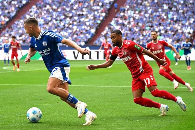 Adrian Gantenbein FC Schalke 04 and Linton Maina 1 FC Koeln battle for the ball during the 2 Bundesliga match between FC Schalke 04 and 1 FC Koeln at the Veltins Arena on September 01, 2024 in Gelsenkirchen, Germany Germany Photo by Ralf Treese DeFodi Images Adrian Gantenbein FC Schalke 04 and Linton Maina 1 FC Koeln battle for the ball during the 2 Bundesliga match between FC Schalke 04 and 1 FC Köln at Veltins Arena on September 1, 2024 in Gelsenkirchen, Germany Photo by Ralf Treese DeFodi Images DFB DFL REGULATIONS PROHIBIT ANY USE OF PHOTOGRAPHS AS IMAGE SEQUENCES AND OR QUASI VIDEO Defodi 521 S04KOE20240901 028 Defodi-521 DFB DFL REGULATIONS PROHIBIT ANY USE OF PHOTOGRAPHS AS IMAGE SEQUENCES AND OR QUASI-VIDEO.