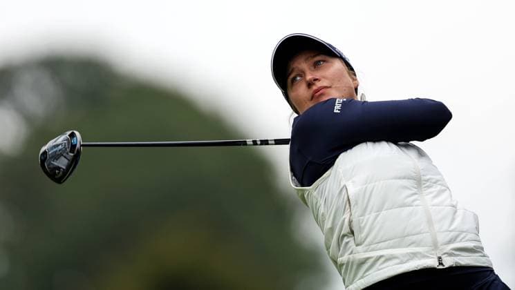 2024 KPMG Women s Irish Open - Pro Am, Carton House, Kildare 1 9 2024 Madelene Stavnar tees off the 18th Madelene Stavnar tees off the 18th 1 9 2024  Copyright: x INPHO BenxBradyx BB4_5669