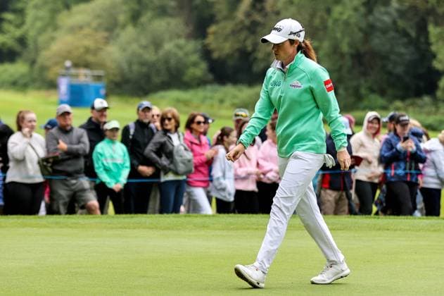 2024 KPMG Women s Irish Open - Pro Am, Carton House, Kildare 1 9 2024 Leona Maguire on the 16th green Leona Maguire on the 16th green 1 9 2024  Copyright: x INPHO BenxBradyx BB_10843