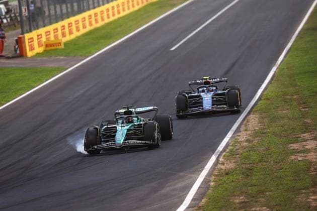 18 STROLL Lance (can), Aston Martin F1 Team AMR24, 43 COLAPINTO Franco (arg), Williams Racing FW46, action during the Formula 1 Pirelli Gran Premio d’Italia 2024, Italian Grand Prix 2024, 16th round of the 2024 Formula One World Championship, WM, Weltmeisterschaft from August 30 to September 1, 2024 on the Autodromo Nazionale Monza, in Monza, Italy - F1 - ITALIAN GRAND PRIX 2024 DPPI Panoramic  240901_R16_ITALIA_DP_EA022506
