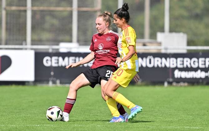 01 09 2024 Soccer Season 2024 2025 2 Women Soccer Bundesliga 01 Matchday 1 FC Nürnberg FCN Club Clubfrauen FC Union Berlin FCU SVW Sportfoto Zink xwoxzix Madeleine Steck 28, 1 FC Nürnberg FCN Sarah Abu Sabbah 10, 1 FC Union Berlin