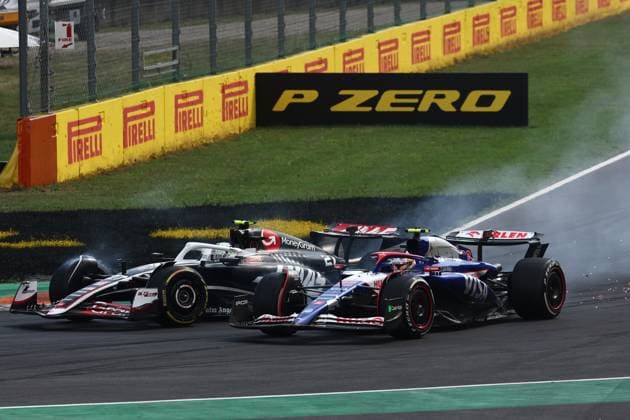 F1 Italian Grand Prix 2024 Nico Hulkenberg of Haas and Yuki Tsunoda of RB during the Formula 1 Italian Grand Prix at Autodromo Nazionale di Monza in Monza, Italy on September 1, 2024. Monza Italy  Copyright: xJakubxPorzyckix originalFilename:porzycki-f1italia240901_npL1c.jpg