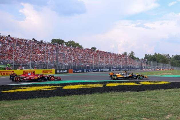 Oscar Piastri McLaren , Charles Leclerc Scuderia Ferrari HP , Race, Italian Grand Prix, Motorsport, Men, Formula 1, 01 09 2024 Monza Lombardy Italy Copyright: xkolbert-press ChristianxKolbertx