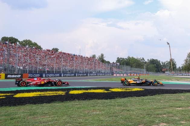 Oscar Piastri McLaren , Charles Leclerc Scuderia Ferrari HP , Race, Italian Grand Prix, Motorsport, Men, Formula 1, 01 09 2024 Monza Lombardy Italy Copyright: xkolbert-press ChristianxKolbertx