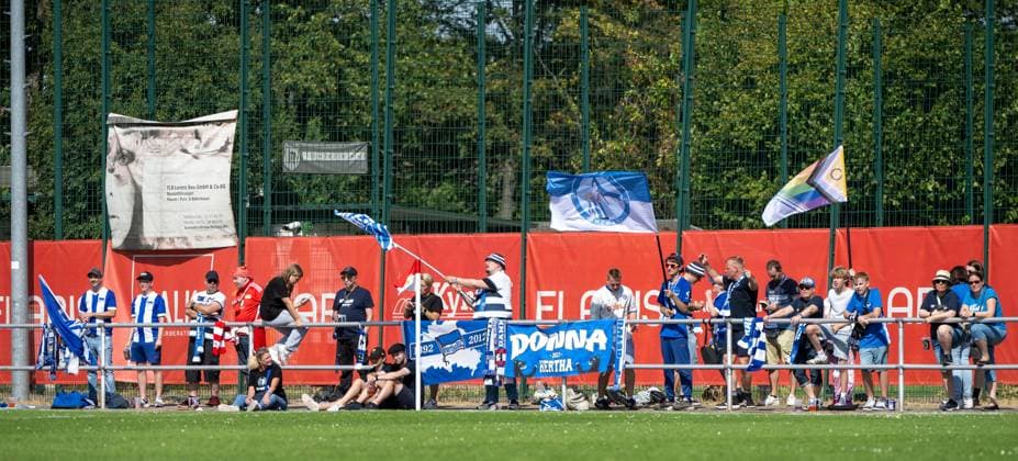 Soccer, Women, Regionalliga Nordost, Season 2024 2025 2 Matchday , 1 FC Union Berlin II Hertha BSC, Fans of Hertha, 01 09 2024, Copyright: xMatthiasxKochx