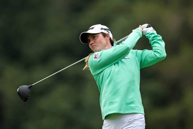 2024 KPMG Women s Irish Open - Pro Am, Carton House, Kildare 1 9 2024 Leona Maguire tees off the 17th Leona Maguire tees off the 17th 1 9 2024  Copyright: x INPHO BenxBradyx BB4_5855
