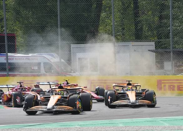 FORMULA 1 PIRELLI GRAN PREMIO D ITALIA 2024 01 09 2024, Autodromo Nazionale di Monza, Monza, FORMULA 1 PIRELLI GRAN PREMIO D ITALIA 2024 ,in picture Race start , Oscar Piastri AUS , McLaren F1 Team, Charles Leclerc MCO , Scuderia Ferrari HP, Lando Norris GBR , George Russell GBR , Mercedes AMG Petronas Formula One Team, Fernando Alonso ESP , Aston Martin Aramco Cognizant Formula One Team, Lewis Hamilton GBR , Max Verstappen NLD , Oracle Red Bull Racing, Sergio Perez MEX nordphotoxGmbHx xBratic nph00250