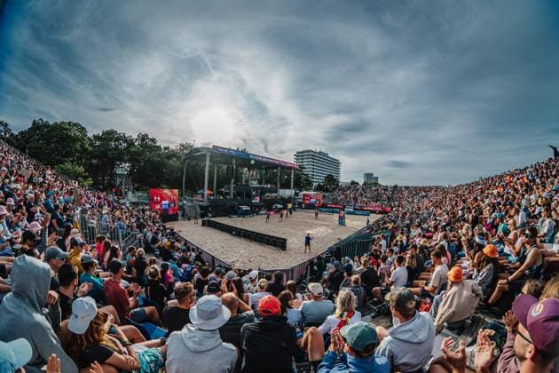 Beach Volleyball Men Allianz German Beach Tour German Beach Volleyball Championship 2024 01 09 2024 The Sold Out Arena at Timmendorfer Strand Timmendorfer Strand Ahmann Hager Arena Schleswig Holstein Germany