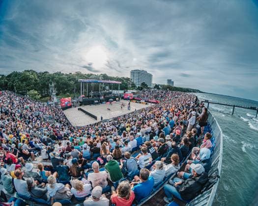 Beach Volleyball Men Allianz German Beach Tour German Beach Volleyball Championship 2024 01 09 2024 The Sold Out Arena at Timmendorfer Strand Timmendorfer Strand Ahmann Hager Arena Schleswig Holstein Germany