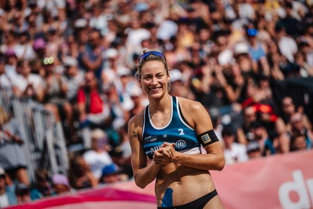 Beach volleyball women Allianz German Beach Tour German Beach Volleyball Championship 2024 01 09 2024 Louisa Lippmann Timmendorfer Strand Ahmann Hager Arena Schleswig Holstein Germany