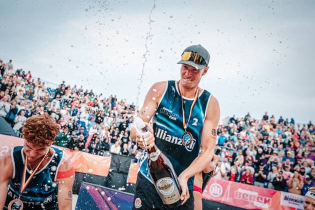 Beach volleyball women and men Allianz German Beach Tour German Beach Volleyball Championship 2024 01 09 2024 Robin Sowa Bierdusche Timmendorfer Strand Ahmann Hager Arena Schleswig Holstein Germany