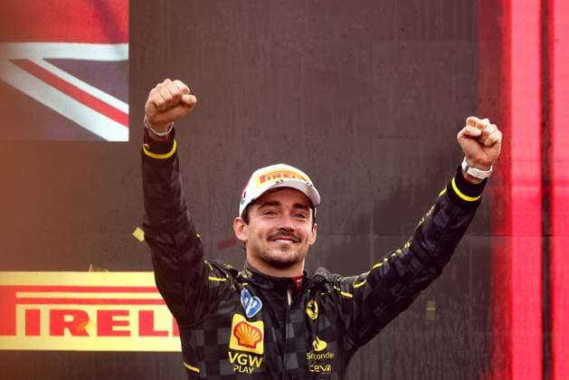 F1 Italian Grand Prix Charles Leclerc of Ferrari celebrates on the podium after winning the Italian Formula One Grand Prix at Autodromo Nazionale Monza circuit, in Monza on September 1st, 2024. Monza Italy  Copyright: xBeataxZawrzelx originalFilename:zawrzel-f1italia240901_nppOI.jpg