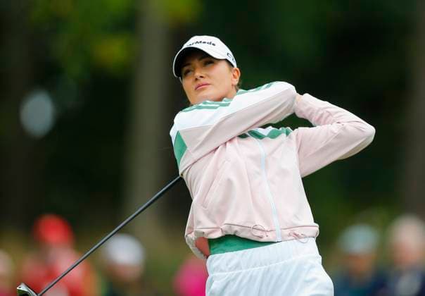 1st September 2024; The O& x2019;Meara Course at Carton House, Maynooth, County Kildare, Ireland; KPMG Womens Irish Open Golf, Final Round; Annabel Dimmock (ENG) tees off on the 13th hole  ActionPlus12689077 PeterxFitzpatrick