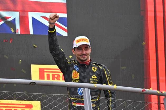 1st September 2024; Autodromo Nazionale Monza, Monza, Italy; Formula 1 Italian Grand Prix 2024; Race Day; Charles Leclerc of Monaco Scuderia Ferrari HP F1 Team celebrates his race win  ActionPlus12689177 StefanoxGuidi