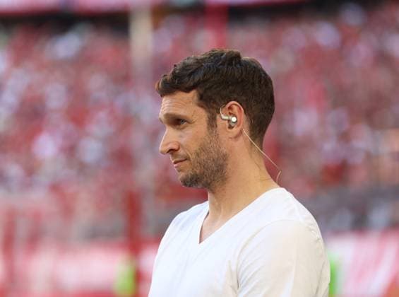 Munich, Germany 01 September 2024 Football, Men, Bundesliga, Season 2024 2025, FC Bayern Munich SC Freiburg, Allianz Arena Moritz Volz, Head, Portrait, TV Expert DAZN DFB, DFL regulations prohibit any use of photographs as image sequences and or quasi video