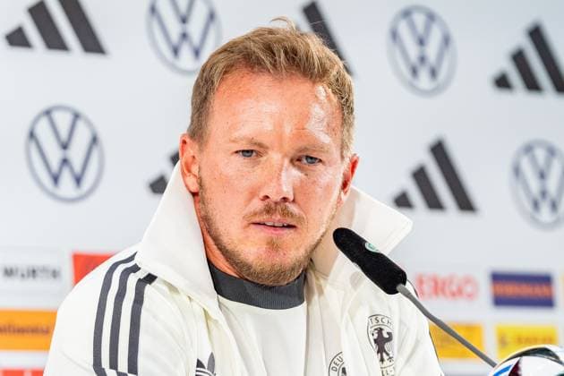 Sport Themen der Woche KW36 Sport Bilder des Tages 02.09.2024, DFB-Pressekonferenz mit Julian Nagelsmann, Deutsche Nationalmannschaft Julian Nagelsmann auf der Pressekonferenz Wichtiger Hinweis: Gemaess den Vorgaben der DFL Deutsche Fussball Liga bzw. des DFB Deutscher Fussball-Bund ist es untersagt, in dem Stadion und oder vom Spiel angefertigte Fotoaufnahmen in Form von Sequenzbildern und oder videoaehnlichen Fotostrecken zu verwerten Foto: Bahho Kara Kirchner-Media *** 02 09 2024, DFB press conference with Julian Nagelsmann, German national team Julian Nagelsmann at the press conference Important note According to the regulations of the DFL German Football League and the DFB German Football Association, it is prohibited to use photographs taken in the stadium and or of the game in the form of sequential images and or video-like photo series Photo Bahho Kara Kirchner Media Copyright: xBahhoxKara Kirchner-Mediax