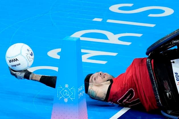 Bilder des Jahres 2024, Sport 09 September Sport Themen der Woche KW36 Sport Bilder des Tages Trevor Hirschfield (Canada) scores a try, {scene}, Canada and France, Champ-de-Mars Arena, September 2, 2024, Paris, France.