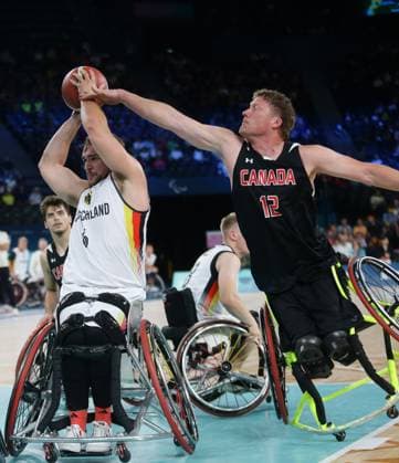 Paris , Paralympics , Sitting volleyball , Germany vs Ukraine ,