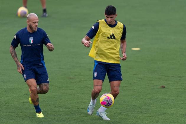 Fußball, Nationalteam Italien, Training Italy Training Session At Coverciano Raoul Bellanova attends the Italian national team, Nationalteam training camp at Centro Tecnico Federale in Coverciano, Florence, Italy. Florence Italy  Copyright: xGiacomoxCosuax originalFilename:cosua-notitle240902_np5pZ.jpg