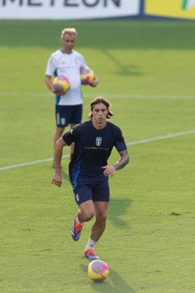 Fußball, Nationalteam Italien, Training Italy Training Session At Coverciano Riccardo Calafiori attends the Italian national team, Nationalteam training camp at Centro Tecnico Federale in Coverciano, Florence, Italy. Florence Italy  Copyright: xGiacomoxCosuax originalFilename:cosua-notitle240902_npDtm.jpg