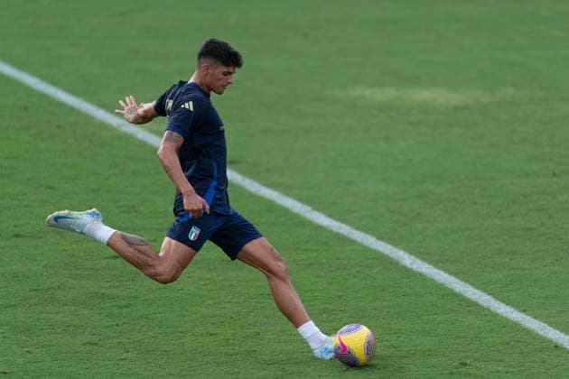 Fußball, Nationalteam Italien, Training Italy Training Session At Coverciano Raoul Bellanova attends the Italian national team, Nationalteam training camp at Centro Tecnico Federale in Coverciano, Florence, Italy. Florence Italy  Copyright: xGiacomoxCosuax originalFilename:cosua-notitle240902_npk9t.jpg