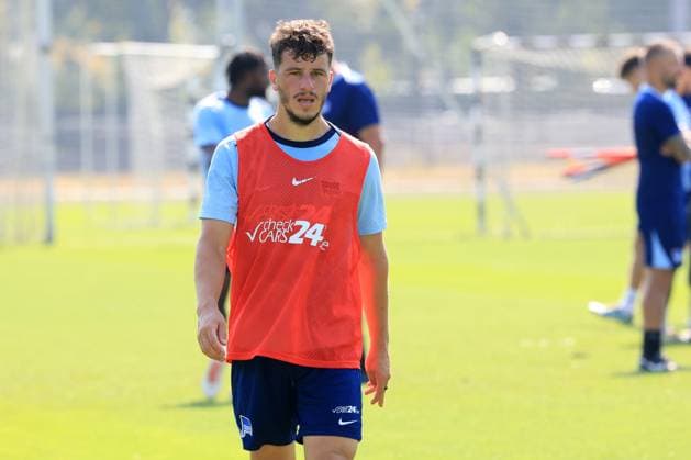 DEU, DFL, 2 FBL Hertha BSC, Training, 04 09 2024, Sportforum, Berlin, DEU, DFL, 2 FBL Hertha BSC, Training, im Bild Diego Demme Hertha BSC Berlin 6 DFL regulations prohibit any use of Photographs as image sequences and or quasi video Foto Juergen Engler nordphoto GmbH nordphotoxGmbHx xEngler nph00076