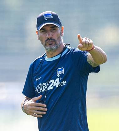 Football, Men, Season 2024 2025, 2 Bundesliga, Hertha BSC, Training, Coach Cristian Fiel Hertha BSC , 04 09 2024, Copyright: xSebastianxRäppold MatthiasxKochx