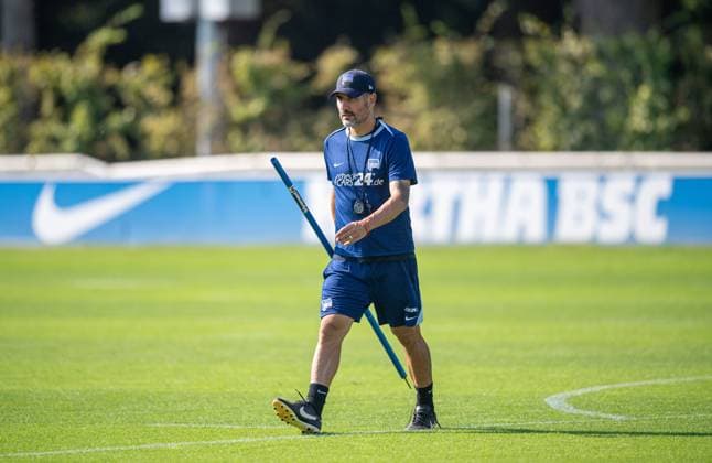 Football, Men, Season 2024 2025, 2 Bundesliga, Hertha BSC, Training, Coach Cristian Fiel Hertha BSC , 04 09 2024, Copyright: xSebastianxRäppold MatthiasxKochx