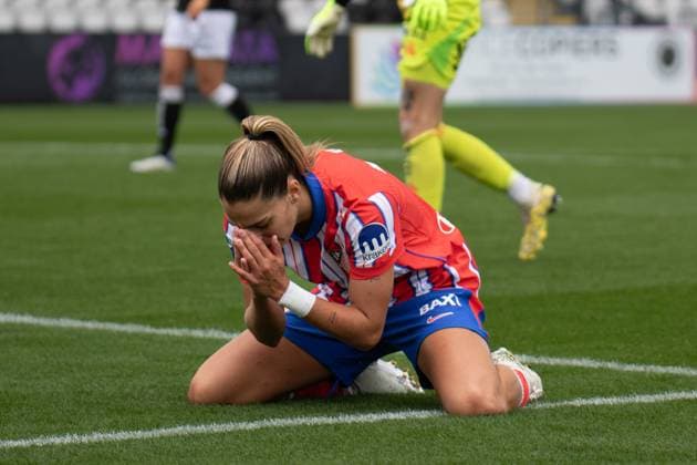 Atletico de Madrid Femenino and Rosenborg Kvinner - UEFA Women™s Champions League Qualifying LONDON, ENGLAND - SEPTEMBER 4: Gio Garbelini of Atletico de Madrid Femenino during the UEFA Women™s Champions League Qualifying match between Atletico de Madrid Femenino and Rosenborg Kvinner at Borehamwood on September 4, 2024 in London, England Copyright: xNinaxFarooqix