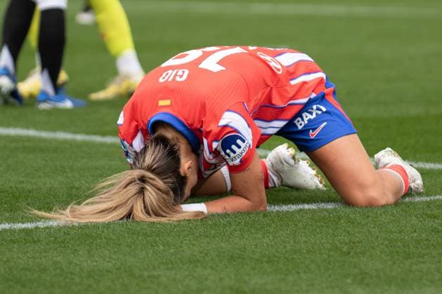 Atletico de Madrid Femenino and Rosenborg Kvinner - UEFA Women™s Champions League Qualifying LONDON, ENGLAND - SEPTEMBER 4: Gio Garbelini of Atletico de Madrid Femenino during the UEFA Women™s Champions League Qualifying match between Atletico de Madrid Femenino and Rosenborg Kvinner at Borehamwood on September 4, 2024 in London, England Copyright: xNinaxFarooqix