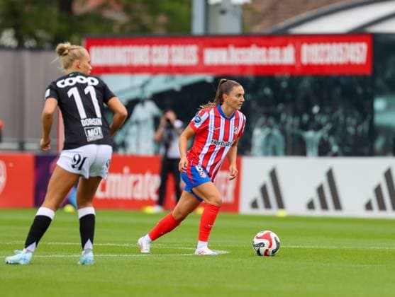 Borenhamwood, London, England, 4th September 2024: Vilde Boe Risa (6 Atletico Madrid) during the UEFA Champions League Round 1 match between Atlectio Madrid and Rosenborg BK Kvinner on Wednesday 4th September 2024 at Meadow Park Stadium, Borenhamwood, London, England. (Claire Jeffrey SPP) Copyright: xClairexJeffrey SPPx spp-en-ClJe-CJ-SPP-FOOTBALL-ATLvROS007